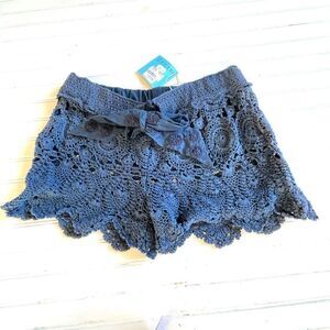 Letarte Crochet Short NWTs in dark blue